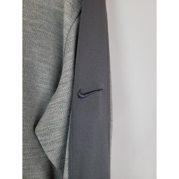 Nike Golf Mens Pullover Mock Neck Dri-Fit 1/4 Zip Sweatshirt Heather Gray Size L - Picture 4 of 13